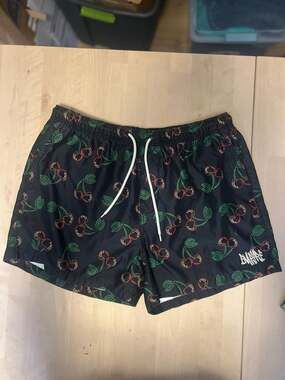 Empyre Ollie Black Cherry Print Board Shorts